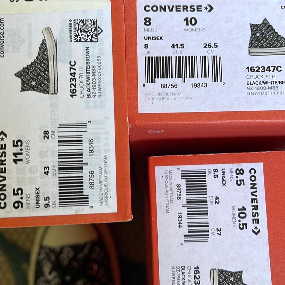 Converse WMNS 162347C
CHUCK 70 HI
BLACK/WHITE/BROWN Sneakers - Picture 16 of 16